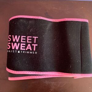 Sweet Sweat Black Pink Waist Trimmer Size Small Fitness Slimming Belt Sauna Wrap